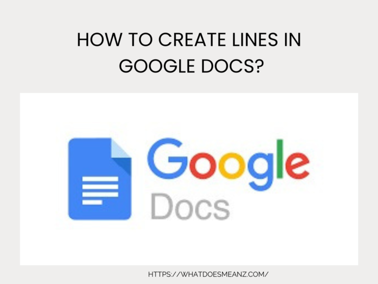How to Create Lines in Google Docs