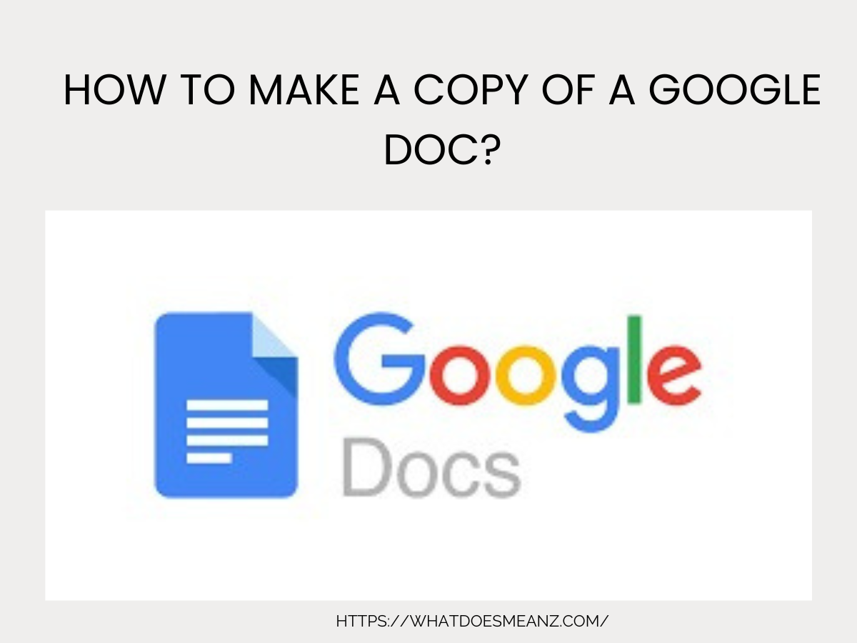 How to Make a Copy of a Google Doc